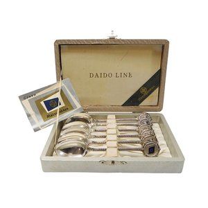 Antique Matsuzakaya Spoons Set Daido Line 1930 Silverplate Maritime WWII